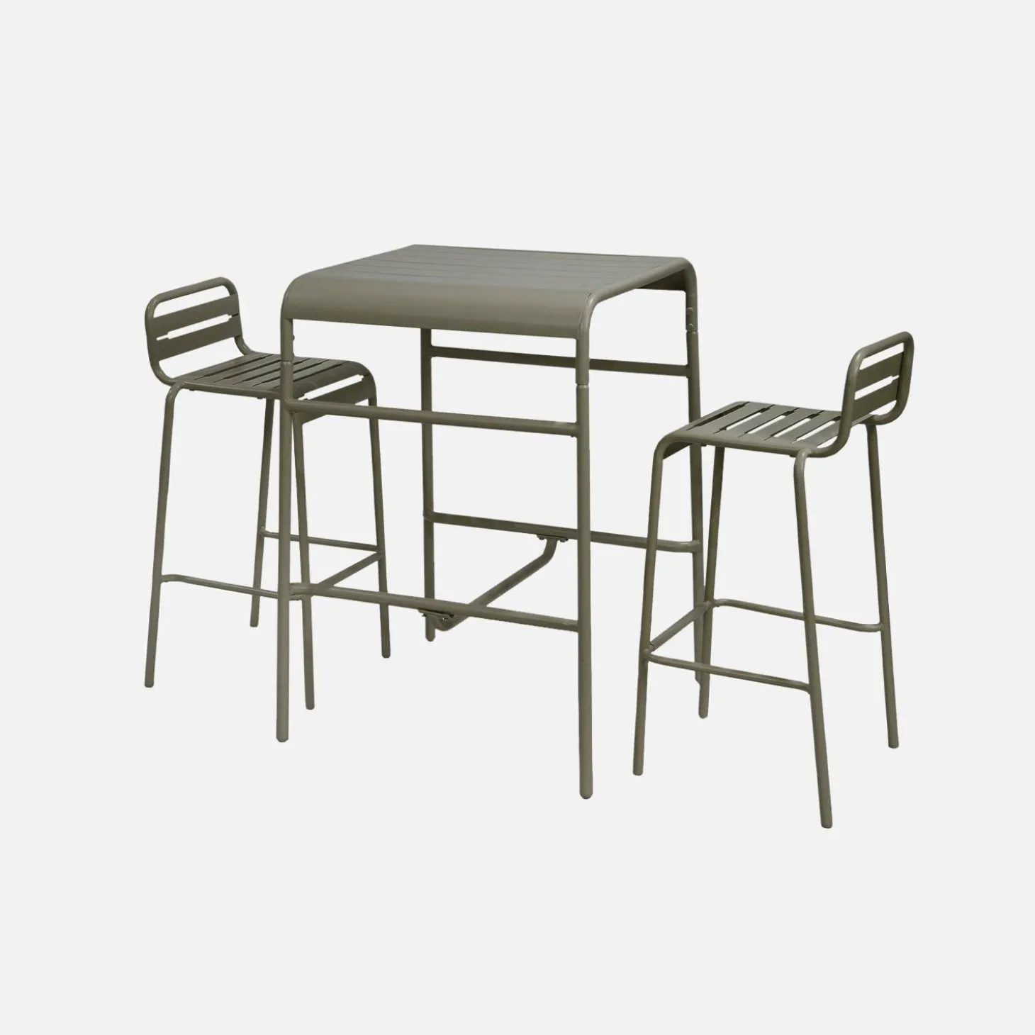 2-seater metal high garden table