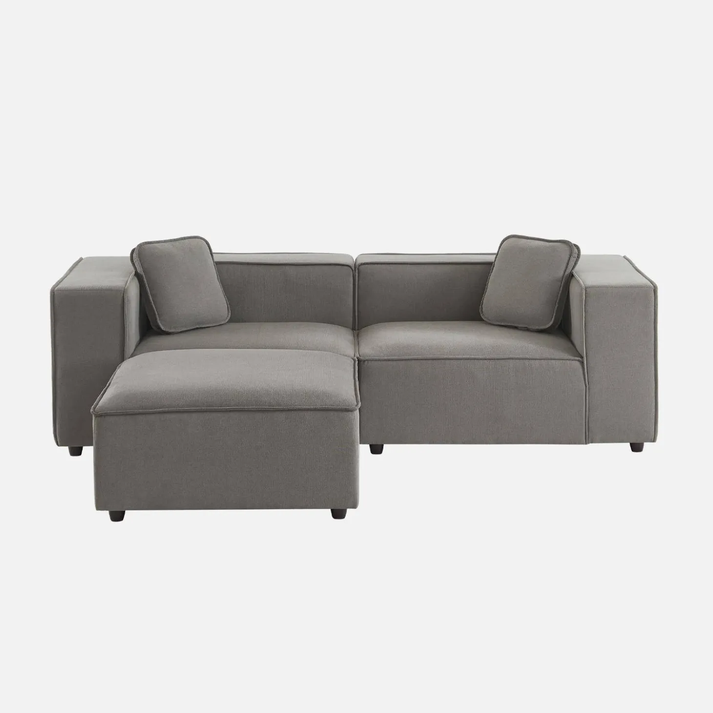 2-3 seater modular sofa with water-repellent fabric and footstool