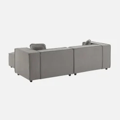 2-3 seater modular sofa with water-repellent fabric and footstool
