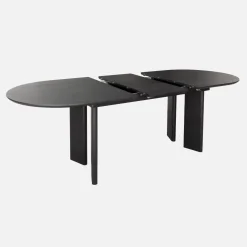 6-8 seater oval extendable dining table, rubberwood and oak veneer