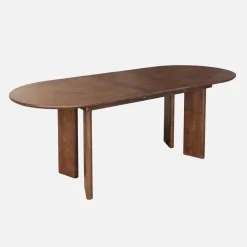 6-8 seater oval extendable dining table, rubberwood and oak veneer