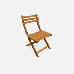 6-seater oval wooden folding garden table