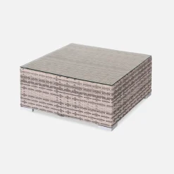 5-seater polyrattan corner garden sofa set