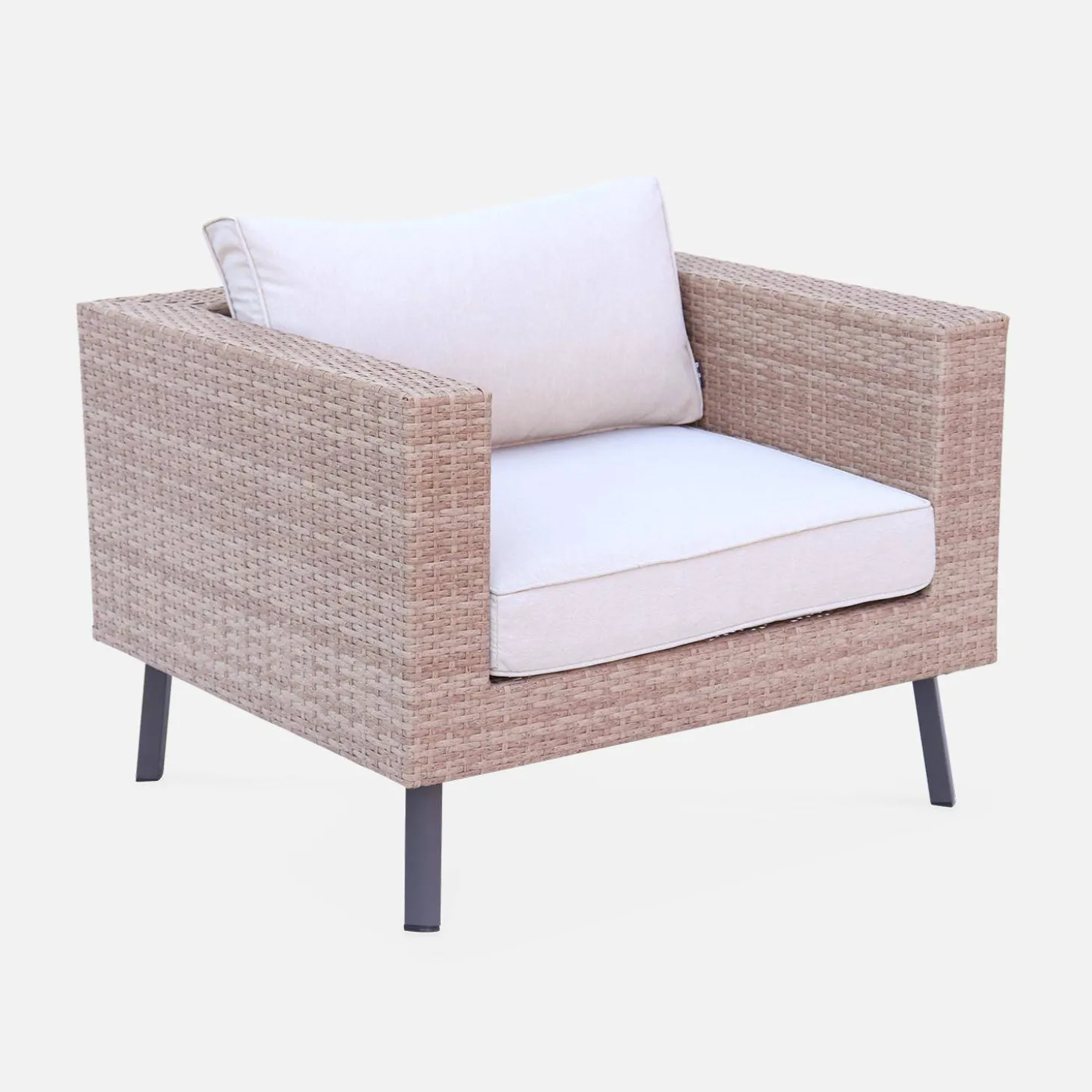 5-seater polyrattan garden sofa set