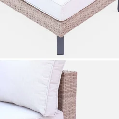 5-seater polyrattan garden sofa set