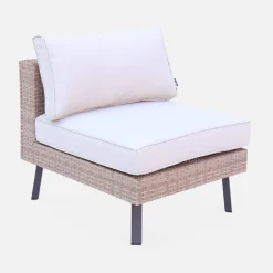 5-seater polyrattan garden sofa set