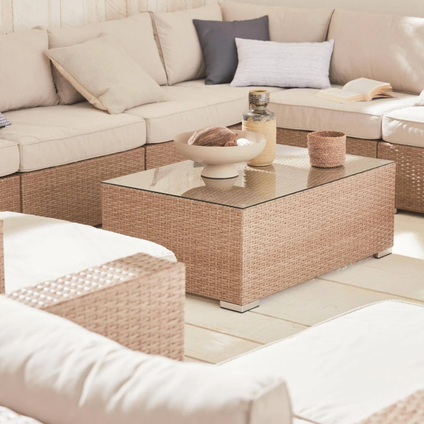 12-14-seater premium polyrattan garden sofa set