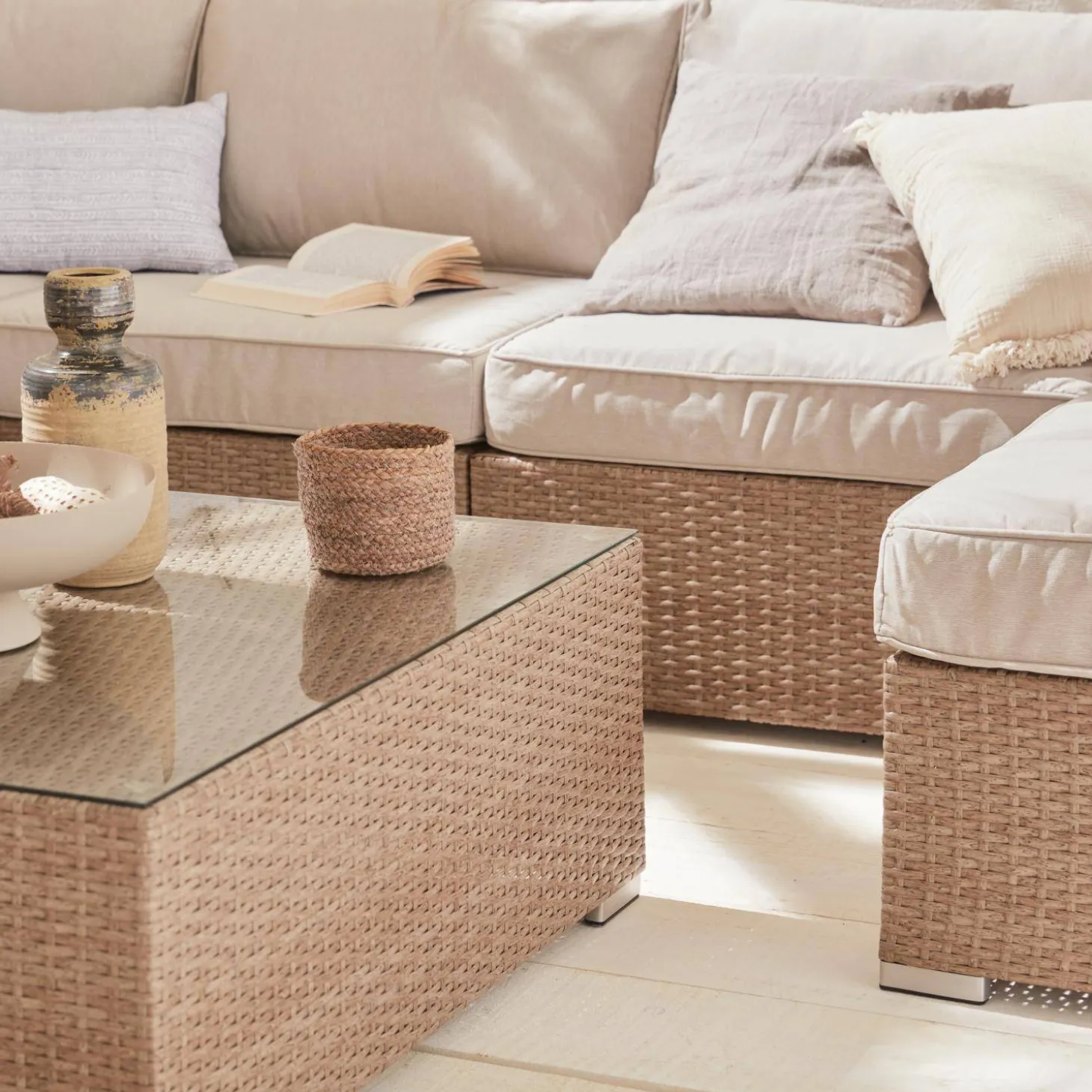 8-10-seater premium polyrattan garden sofa set