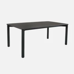 6-seater rectangular dining table with rubberwood and oak veneer