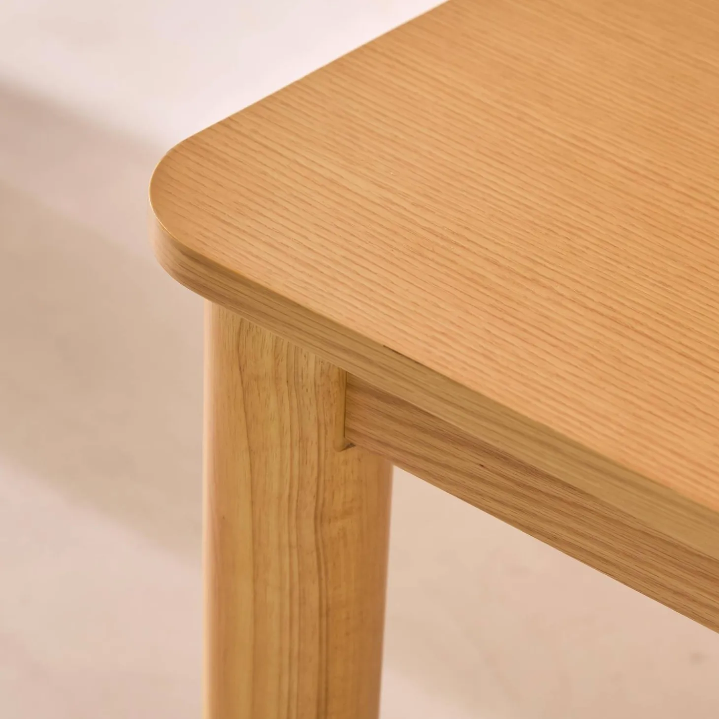 6-10 seater rectangular extendable dining table, rubberwood and oak veneer