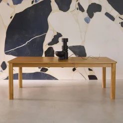 6-10 seater rectangular extendable dining table, rubberwood and oak veneer