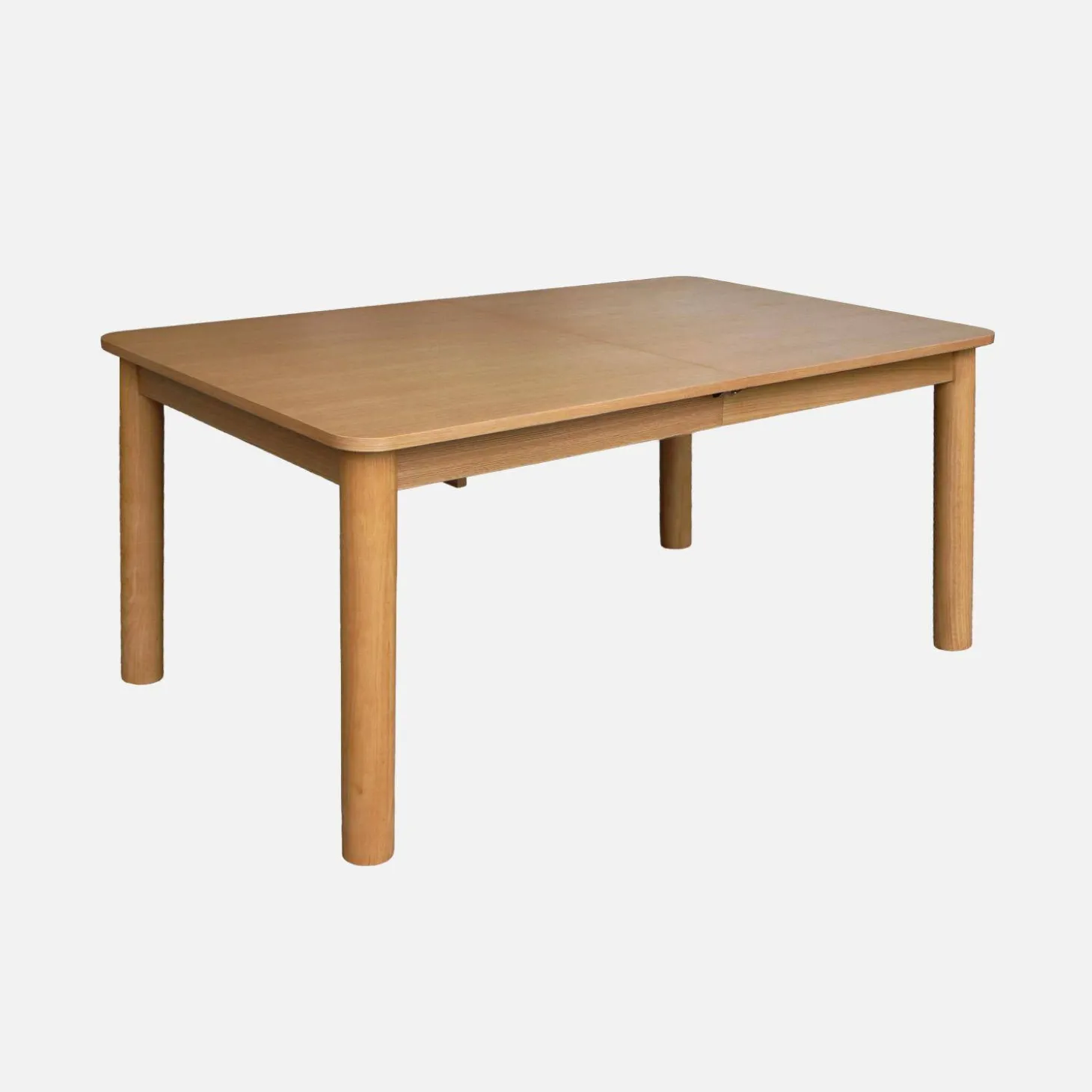 6-10 seater rectangular extendable dining table, rubberwood and oak veneer
