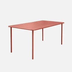 6-8 seater rectangular steel garden table