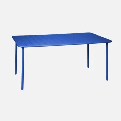 6-8 seater rectangular steel garden table