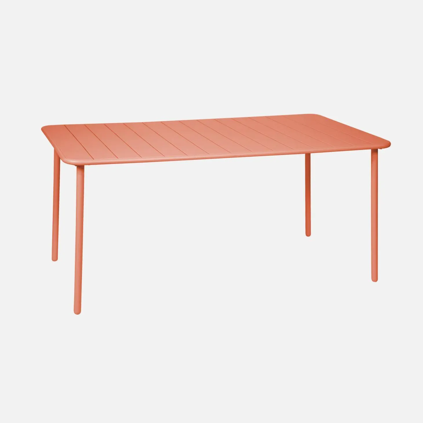 6-8 seater rectangular steel garden table