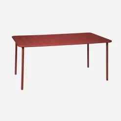 6-8 seater rectangular steel garden table