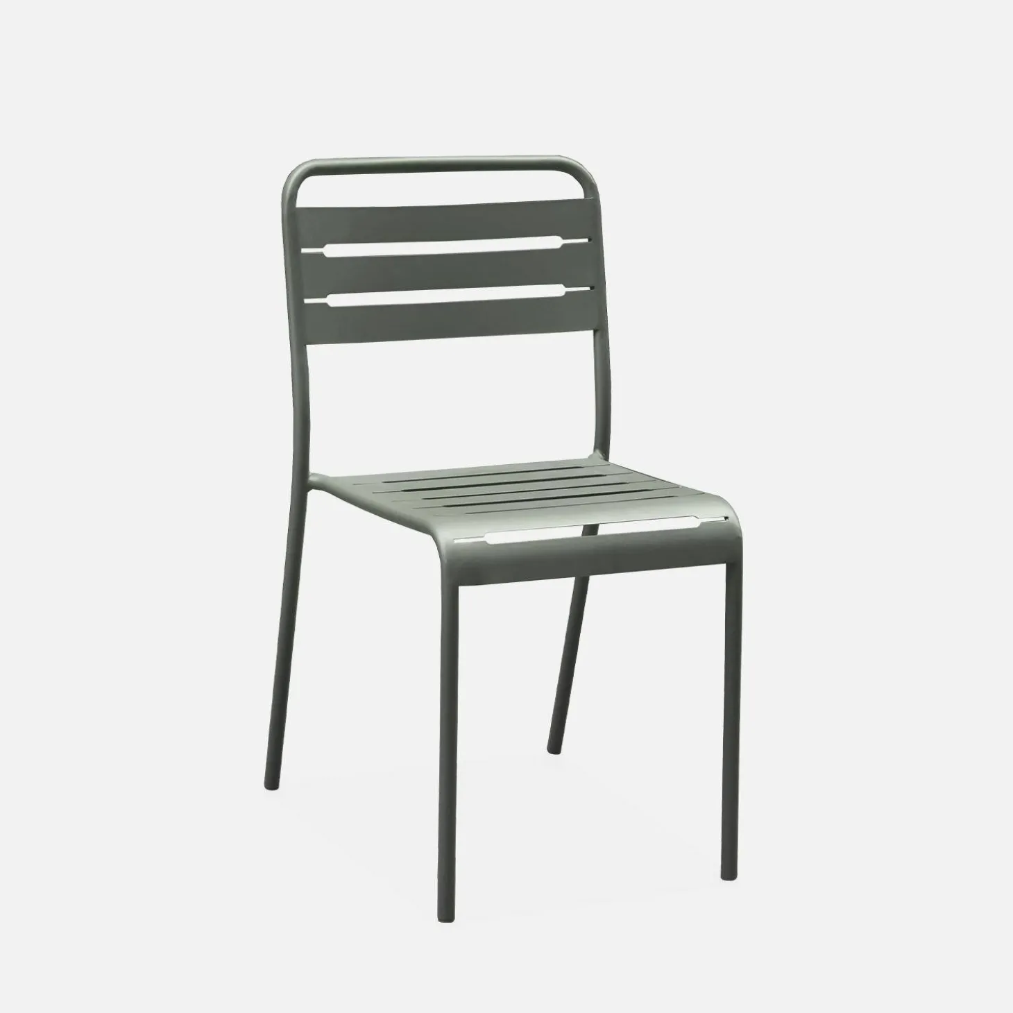 6-8 seater rectangular steel garden table with chairs