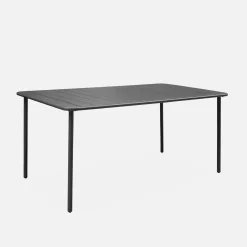 6-8 seater rectangular steel garden table