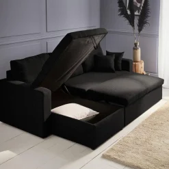 3-seater reversible corner sofa bed with storage