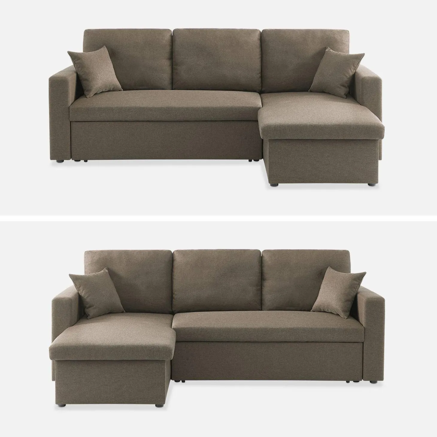 3-seater reversible corner sofa bed with storage