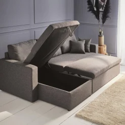 3-seater reversible corner sofa bed with storage