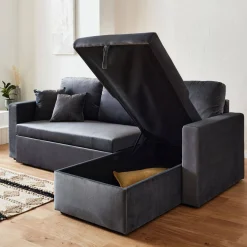 3-seater reversible corner sofa bed with storage