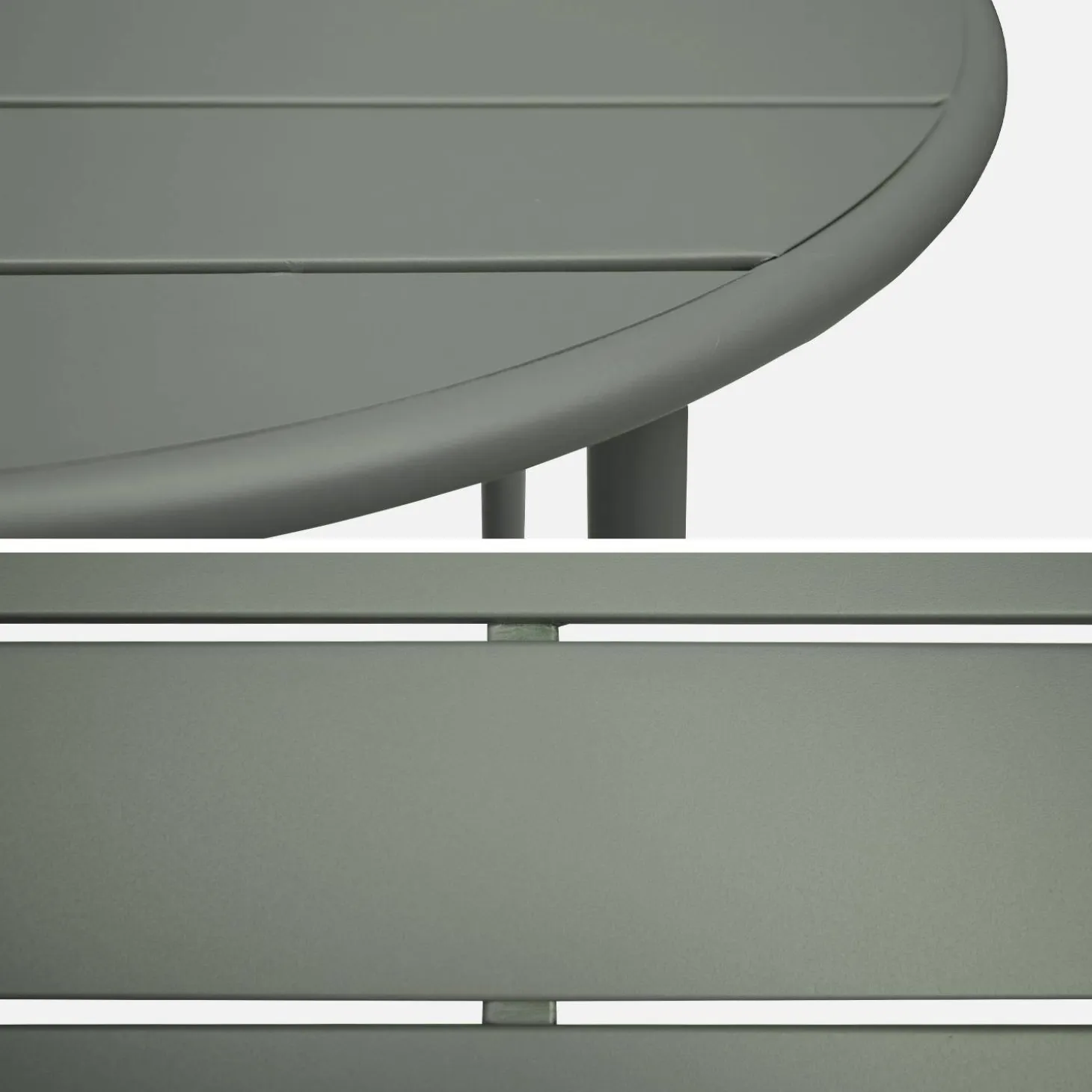 2-seater round steel garden table
