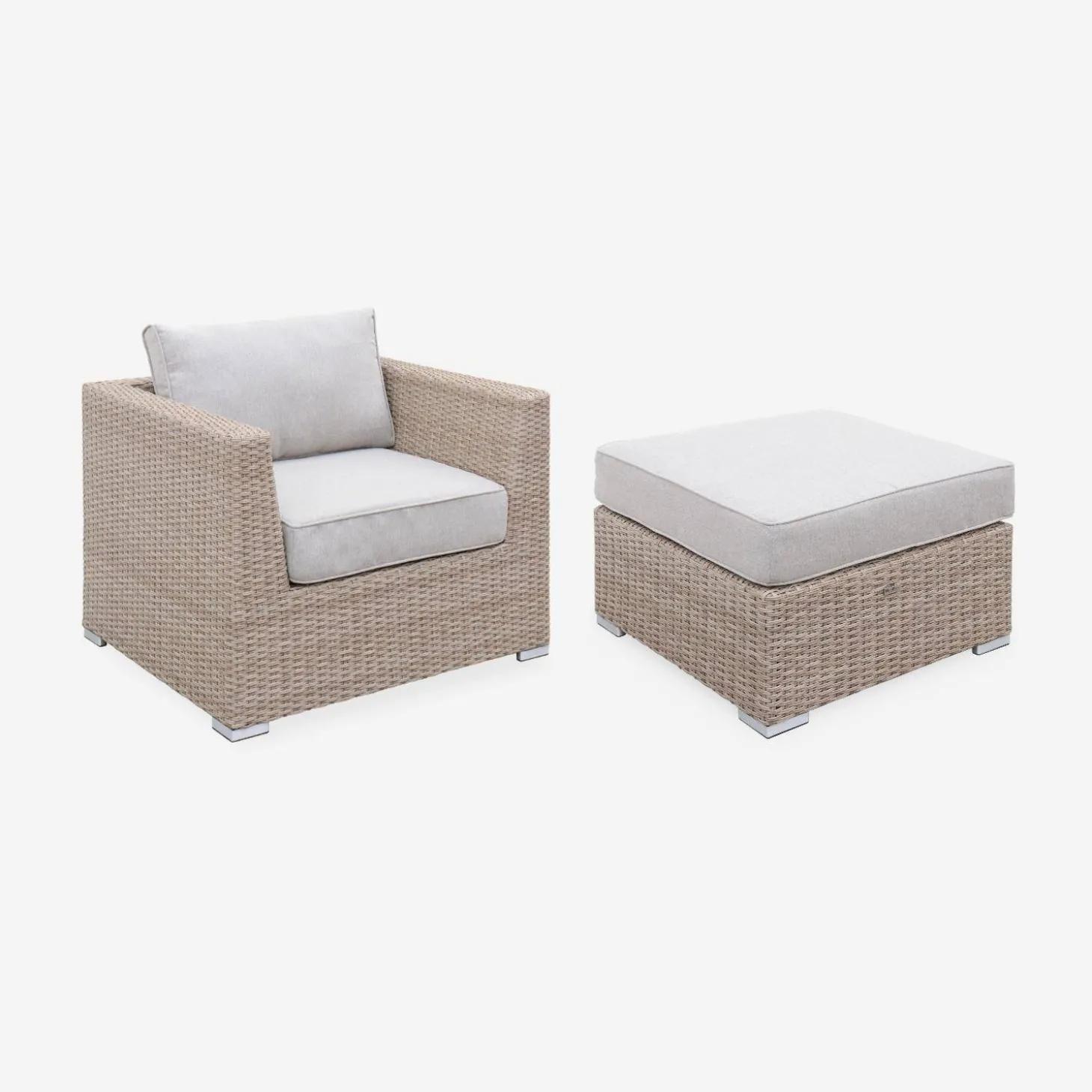 12-14 seater round woven resin garden sofa set