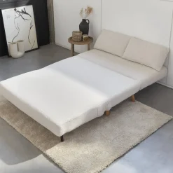 2-seater scandi-style folding sofa bed