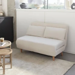 2-seater scandi-style folding sofa bed