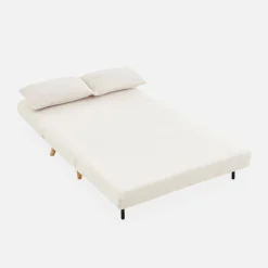 2-seater scandi-style folding sofa bed
