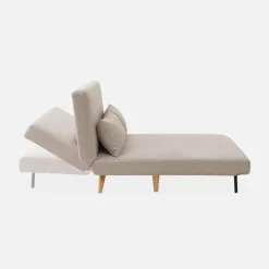 2-seater scandi-style folding sofa bed