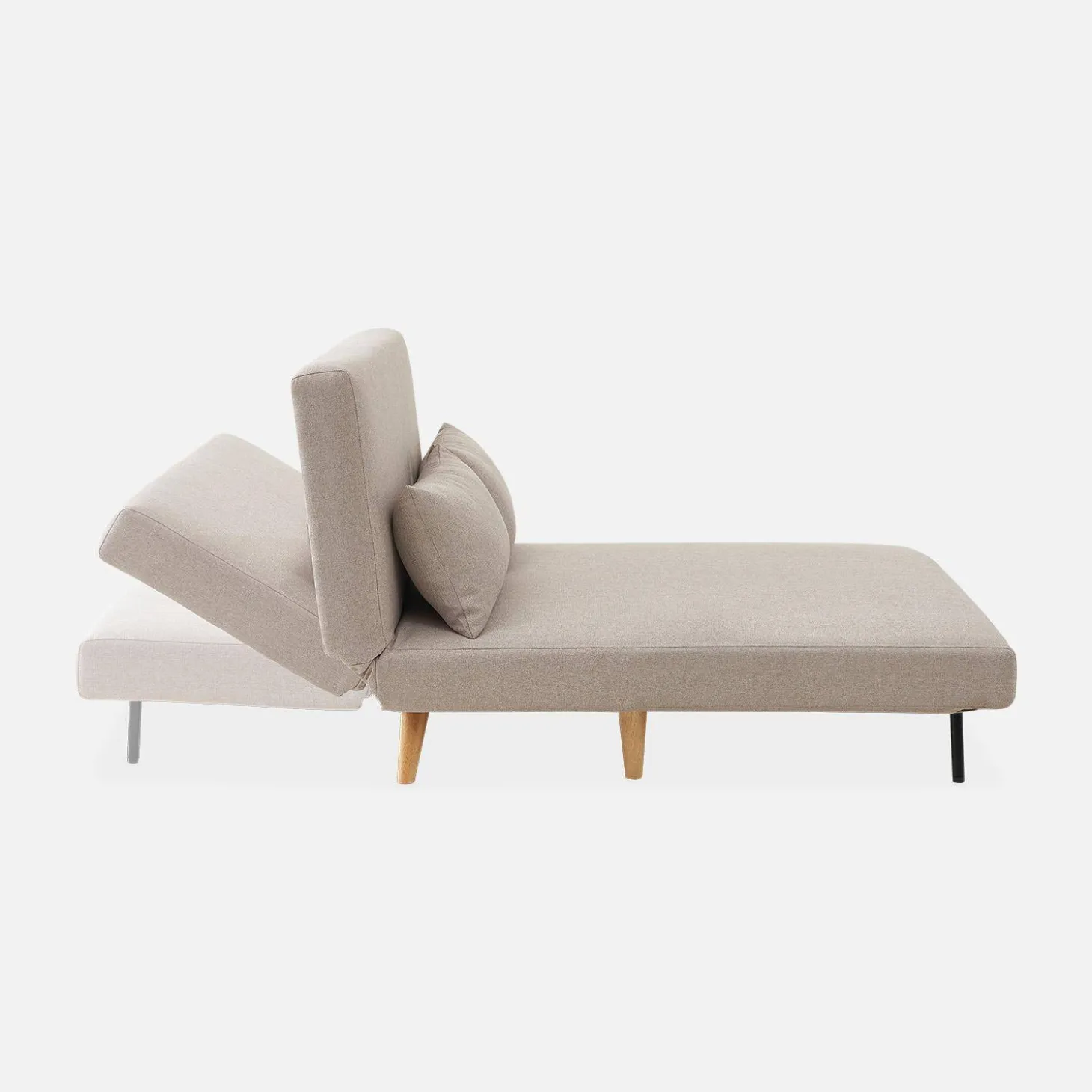 2-seater scandi-style folding sofa bed