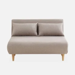 2-seater scandi-style folding sofa bed