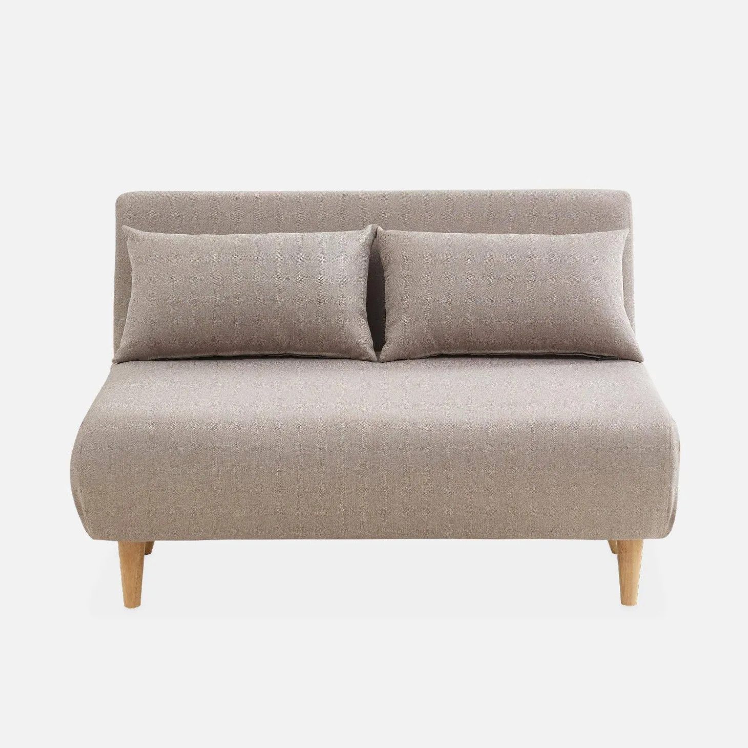 2-seater scandi-style folding sofa bed