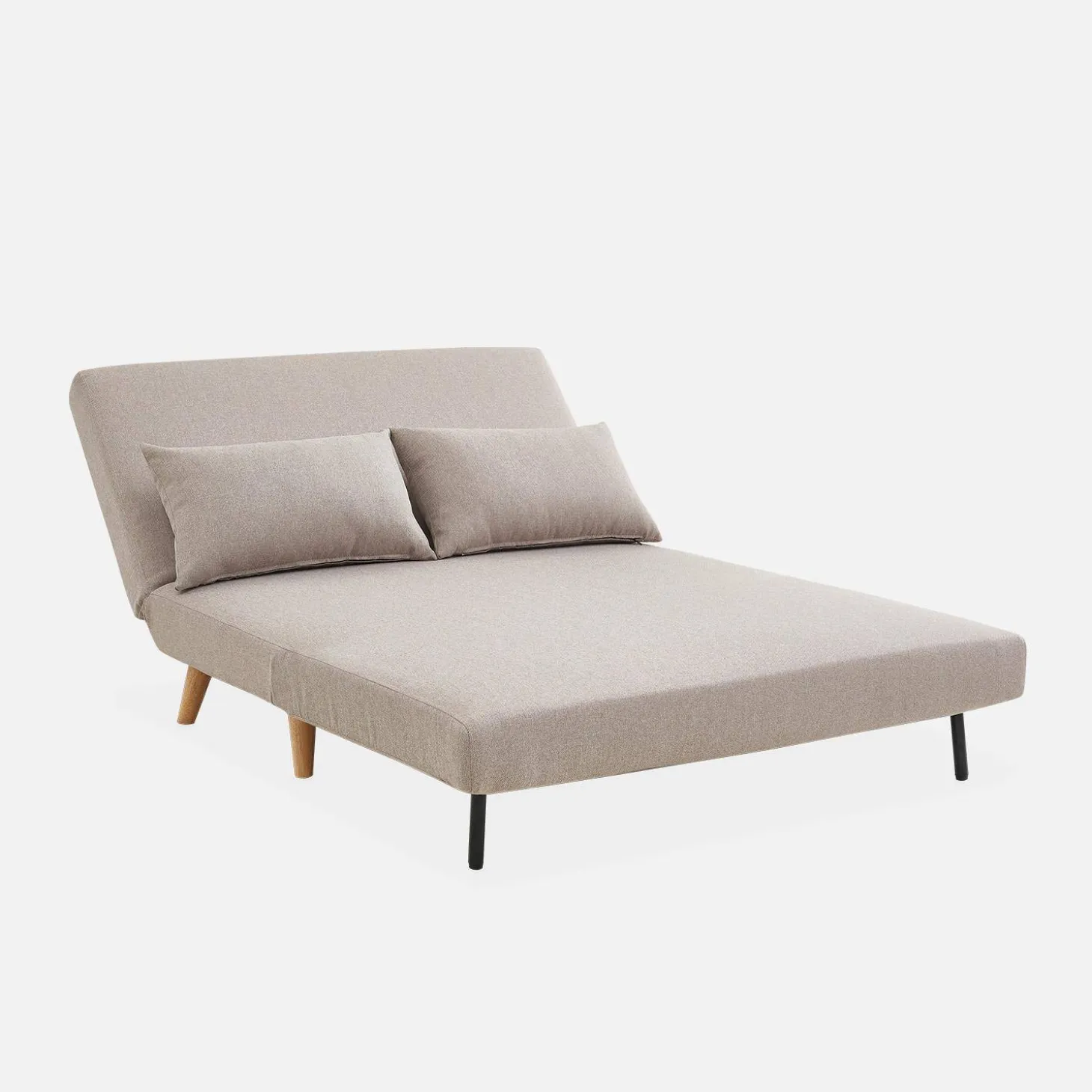 2-seater scandi-style folding sofa bed