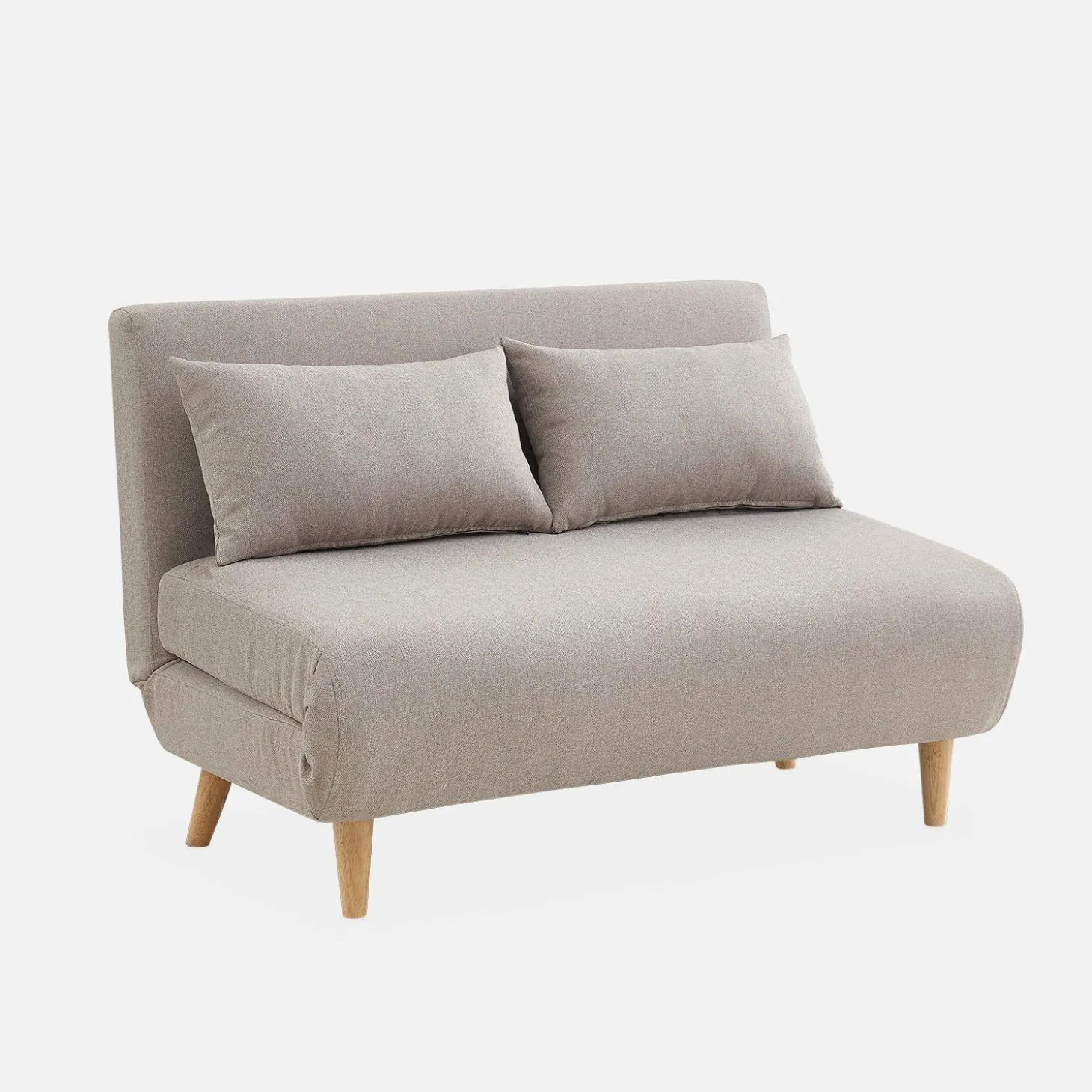 2-seater scandi-style folding sofa bed