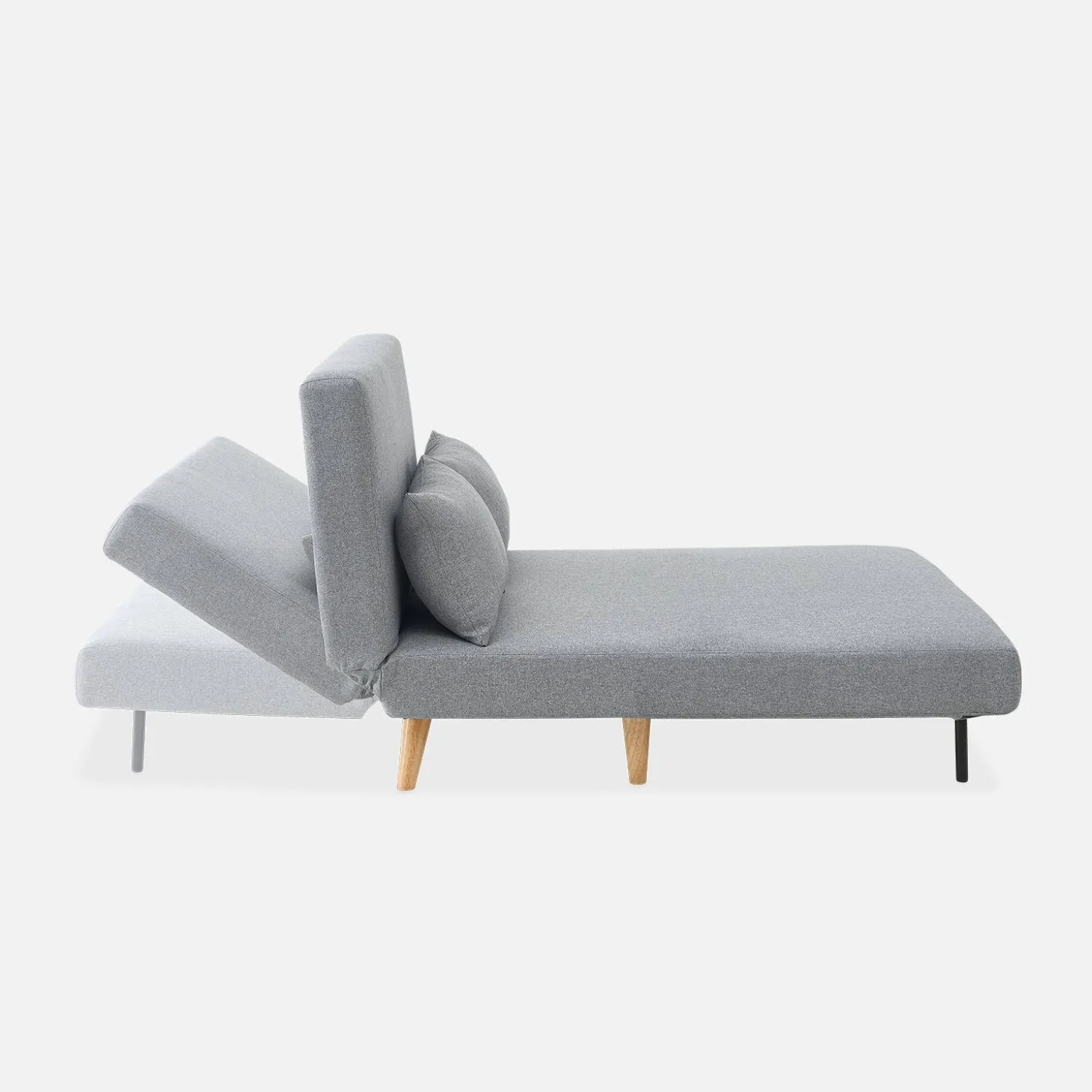 2-seater scandi-style folding sofa bed