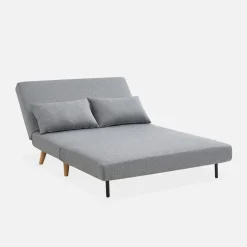 2-seater scandi-style folding sofa bed