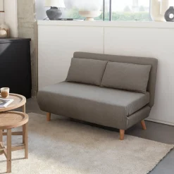 2-seater scandi-style folding sofa bed