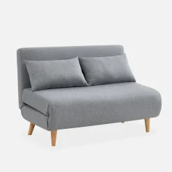 2-seater scandi-style folding sofa bed