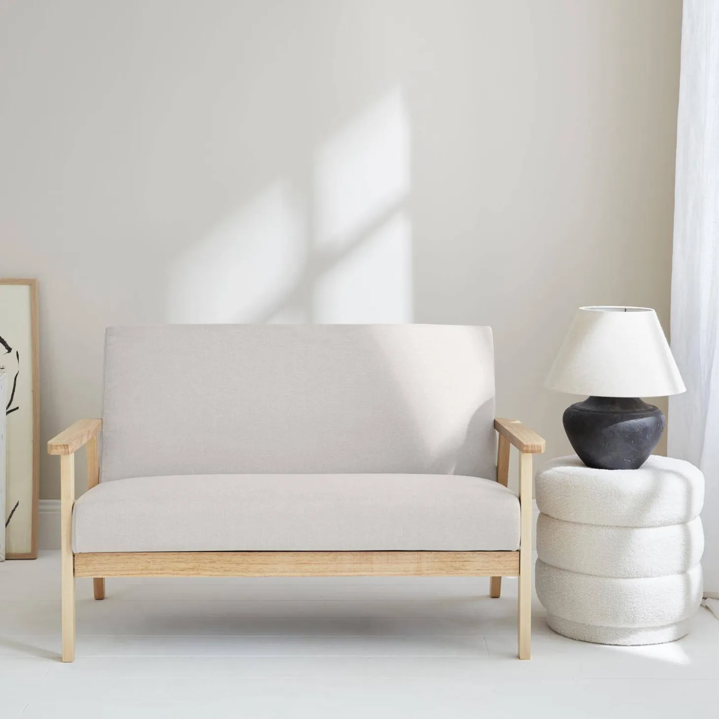2-seater scandi-style loveseat sofa