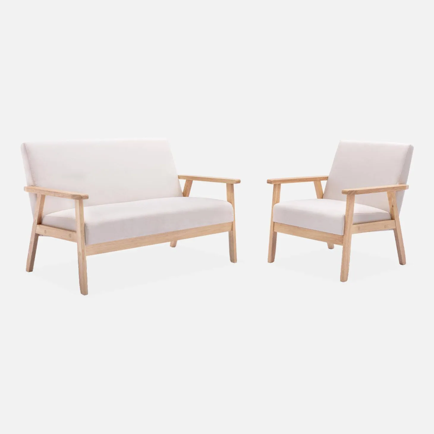 2-seater scandi-style loveseat sofa