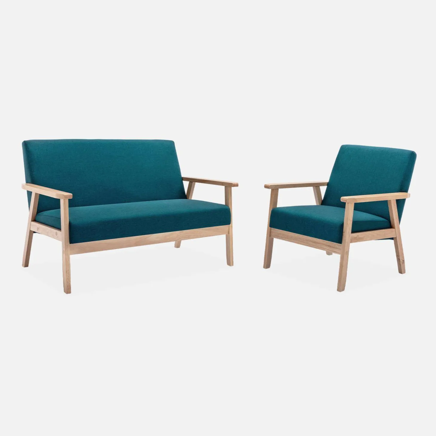 2-seater scandi-style loveseat sofa