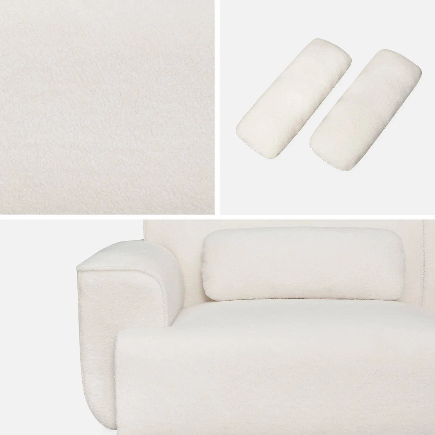 3-seater sofa in boucle fabric