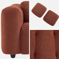 3-seater sofa, upholstered in textured boucle fabric