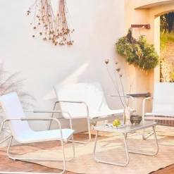 4-seater steel garden sofa set