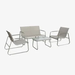 4-seater steel garden sofa set