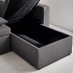 4-seater u shaped sofa bed in fabric