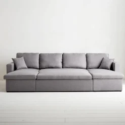 4-seater u shaped sofa bed in fabric